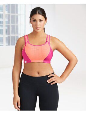 Glamorise 40B SPORT Bra (CUSTOM-CONTROL) High-Impact MOISTURE WICKING ORANGE NEW